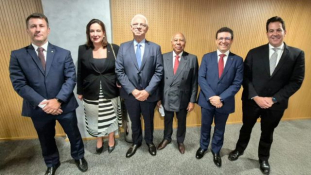 Anamatra presente à posse dos ministros Carlos Alberto Reis de Paula e Alexandre Agra Belmonte na Academia Brasiliense de Direito							